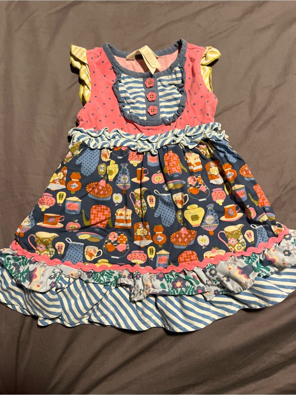 Matilda Jane Tea Party Print Ruffle Dress